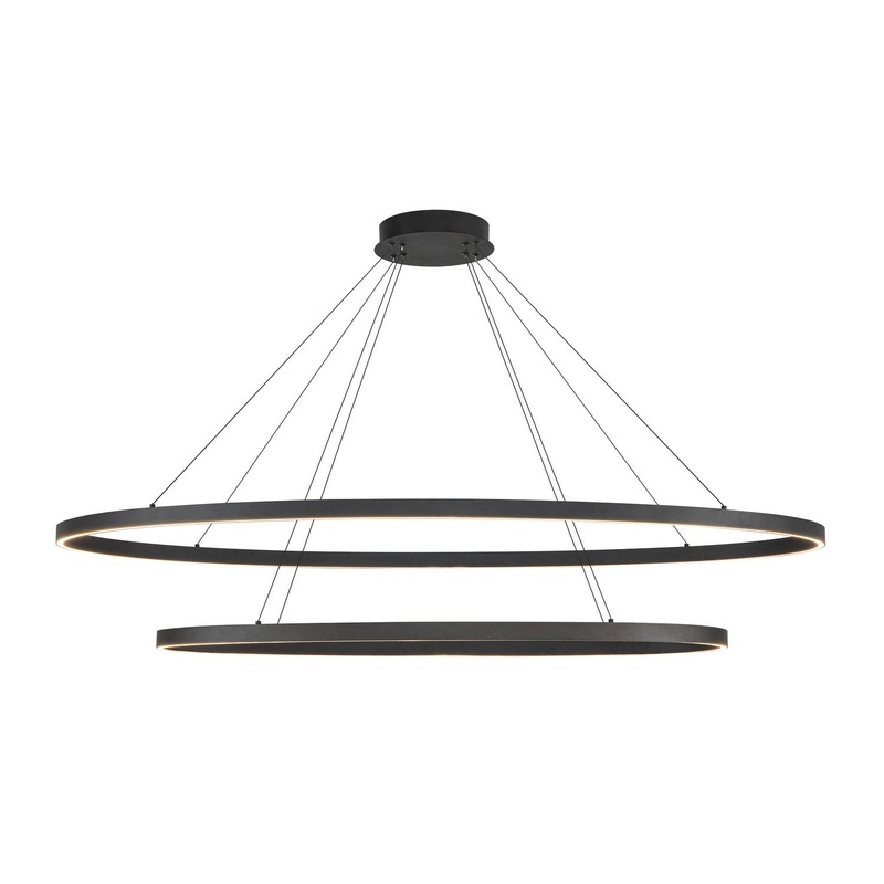 LED Chandelier from the Ovale Collection in Black Finish by Kuzco Lighting