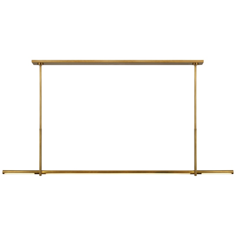 LED Linear Pendant from the Axis Collection in Antique-Burnished Brass Finish by Visual Comfort Signature