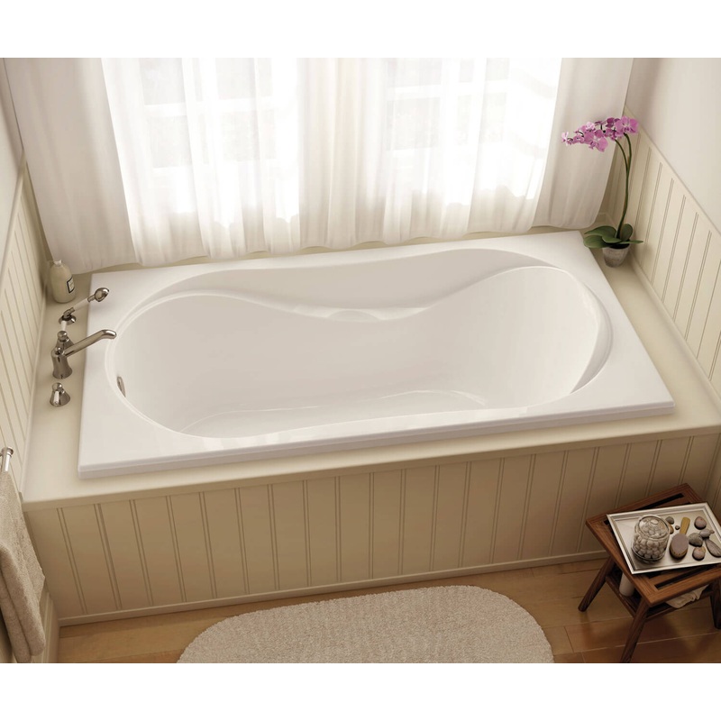 MAAX 102723-107-001-100 Cocoon 6636 Acrylic Drop-in End Drain Hydrosens Bathtub in White