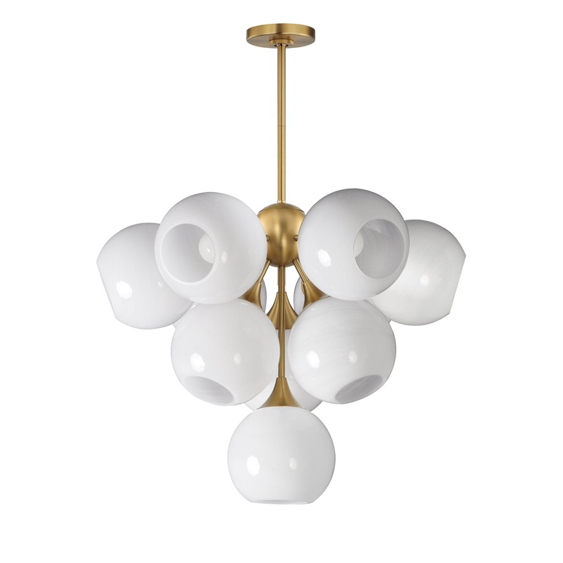 Neve 10-Light Pendant Natural Aged Brass