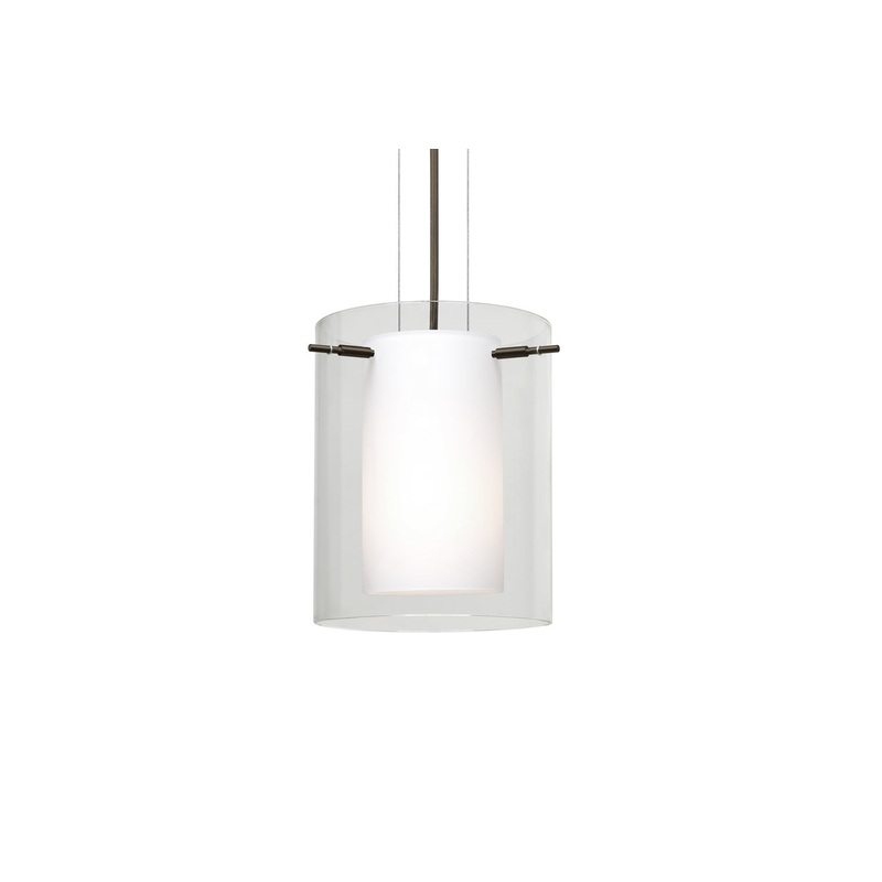One Light Pendant from the Pahu Collection in Bronze Finish by Besa