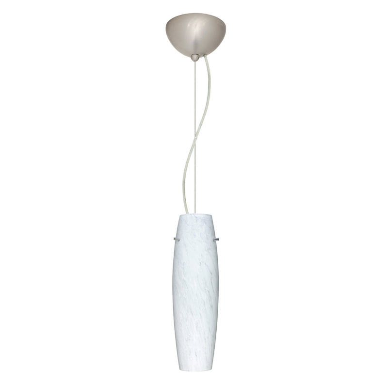 One Light Pendant from the Suzi Collection in Satin Nickel Finish by Besa