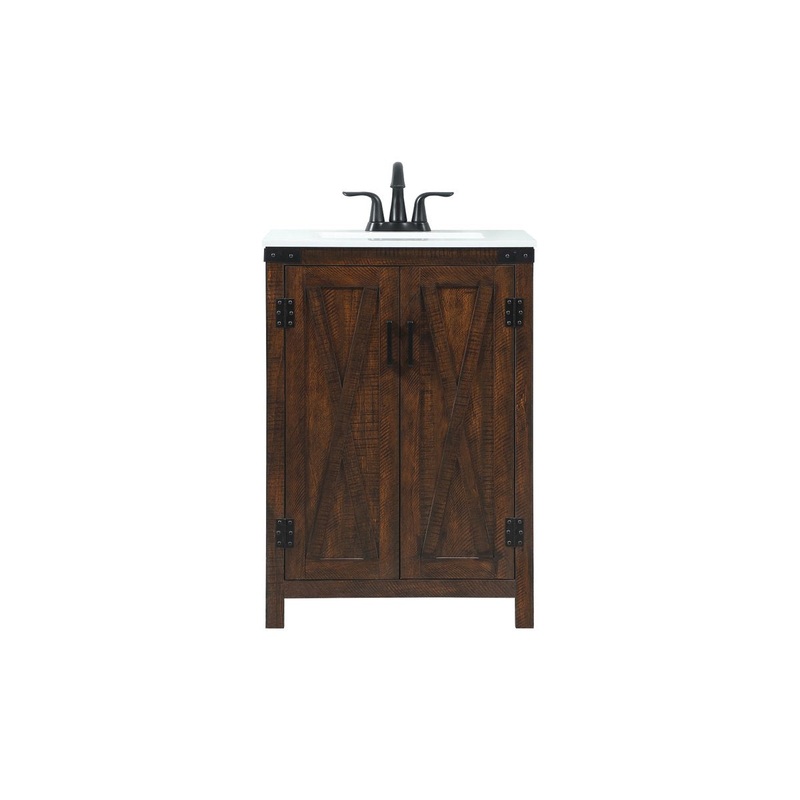 Single Bathroom Vanity from the Grant Collection in Expresso Finish by Elegant Lighting