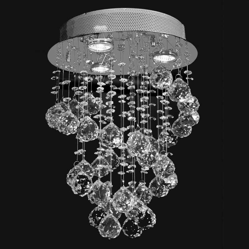 String Lighting 3-Light Close to Ceiling Chrome
