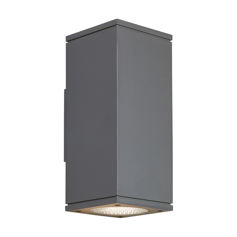 Tegel 12 Outdoor Wall Downlight Charcoal 4000K / 36-Degree Beam Button Photocontrol + Surge Protection