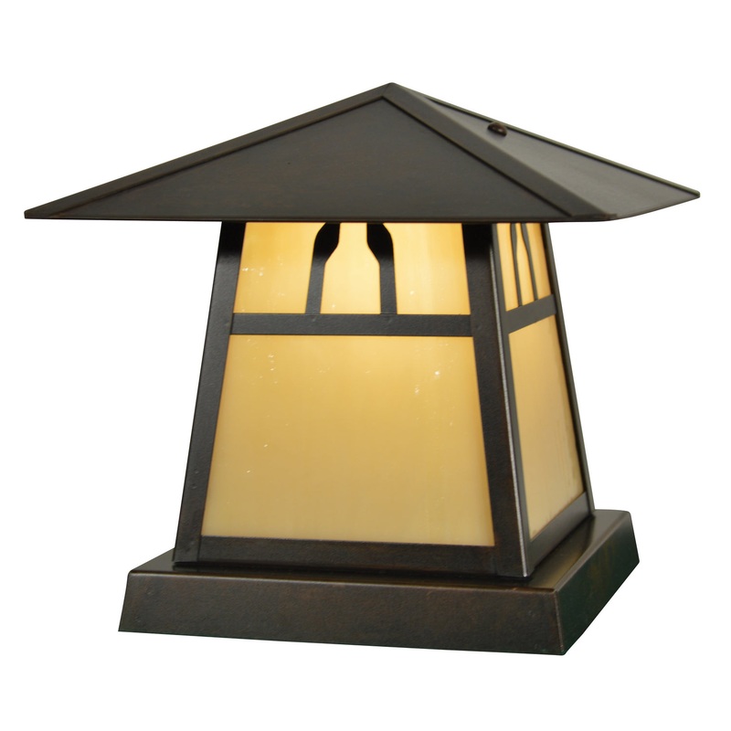Arroyo CC-8BTN-BZ Carmel One Light Column Mount Bronze