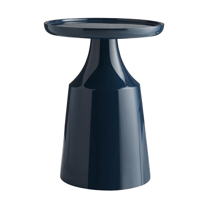 Arteriors 5032 Turin Side Table Navy Lacquer