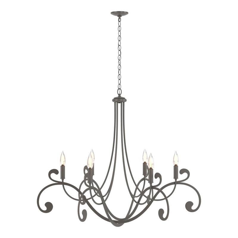 Bella 6-Arm Chandelier Dark Smoke