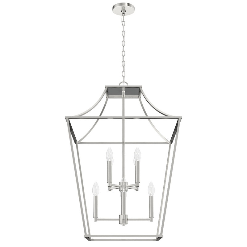 Eight Light Pendant from the Laurel Ridge Collection in Brushed Nickel Finish by Hunter