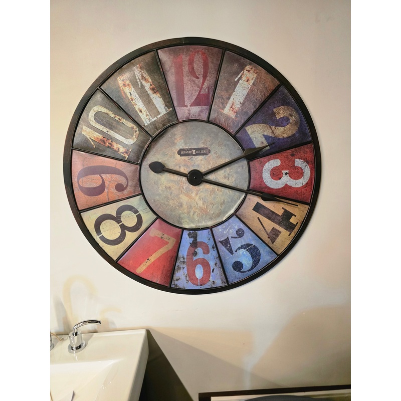 Howard Miller Multi – Colored Gallery Clock County Line 625-547 (Showroom Display)