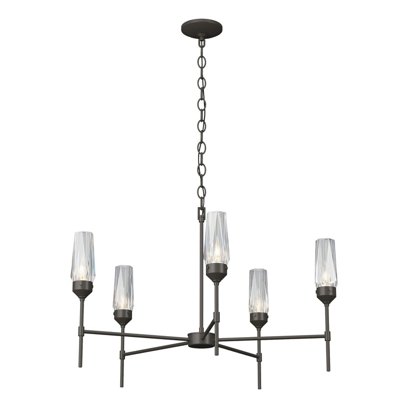 Luma 5-Arm Chandelier Dark Smoke
