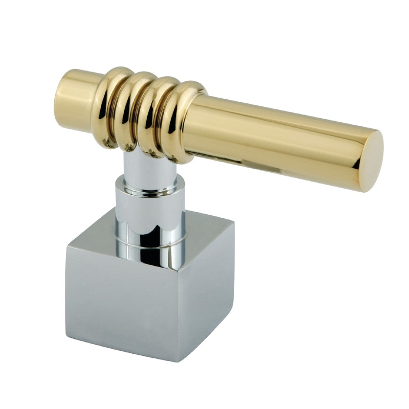 Milano KSH4644QL Metal Lever Handle, Polished Chrome/Polished Brass