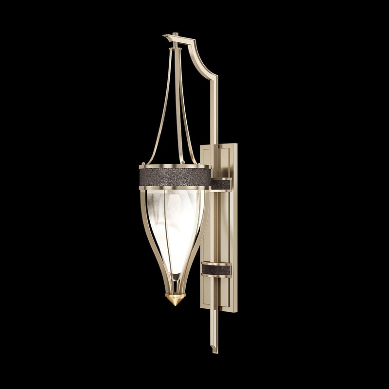 Mirage 32.5″H Sconce Champagne/Brass/Pebble