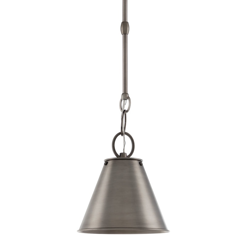 One Light Pendant from the Altamont Collection in Historic Nickel Finish by Hudson Valley