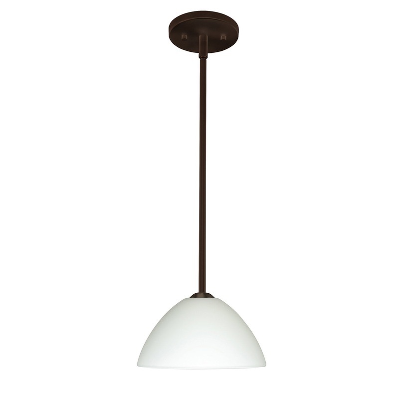 One Light Pendant from the Tessa Collection in Bronze Finish by Besa
