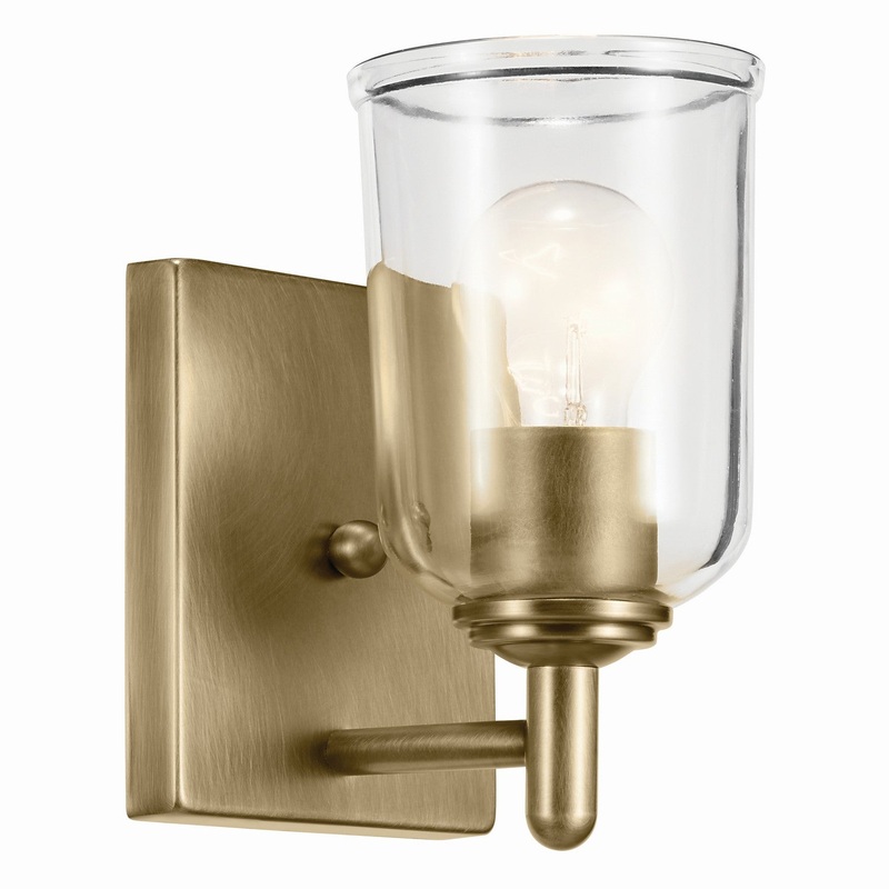 One Light Wall Sconce from the Shailene Collection in Natural Brass Finish by Kichler