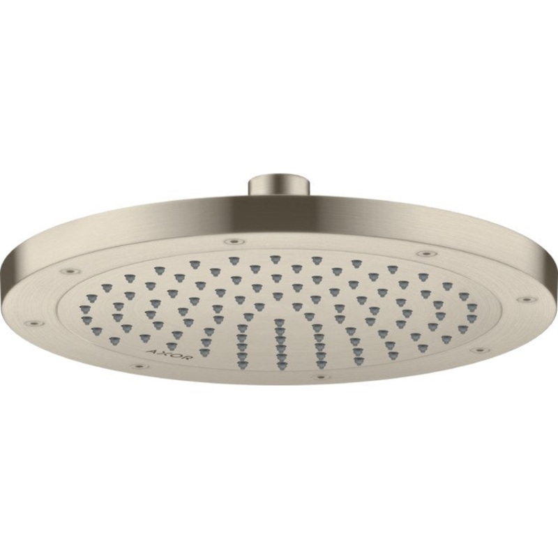 Showerhead ShowerSolutions 1 Function Brushed Nickel 9-7/8 Inch 1.75 Gallons per Minute Rain