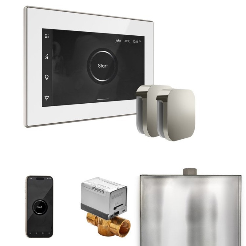 Steam Kit xButler Max White/Polished Nickel Control Package for MS4/MS5/MX6