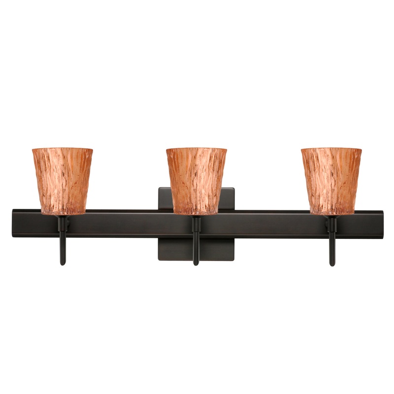 Three Light Wall Sconce from the Nico Collection in Bronze Finish by Besa