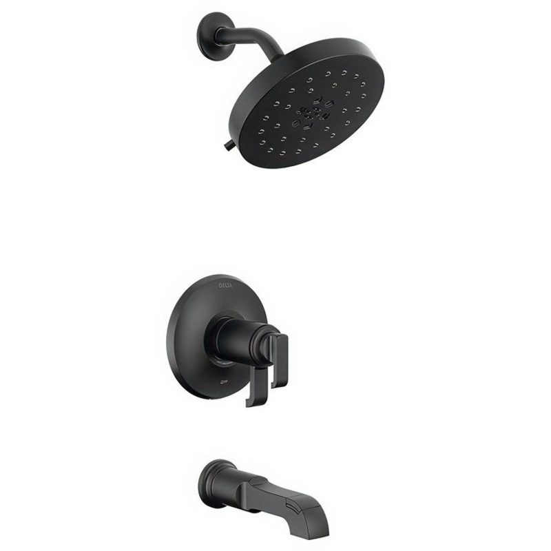Tub and Shower Trim Tetra 17T Series Tempassure 2 Lever Matte Black WaterSense ADA 1.75 Gallons per Minute