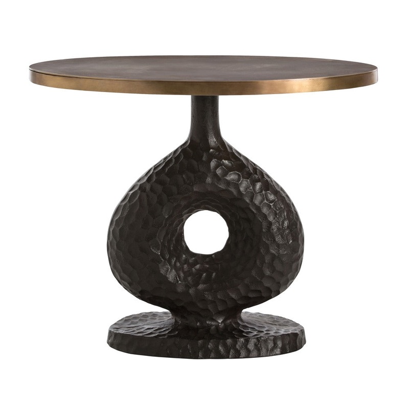 Arteriors 2602 Seth Side Table Antique Bronze