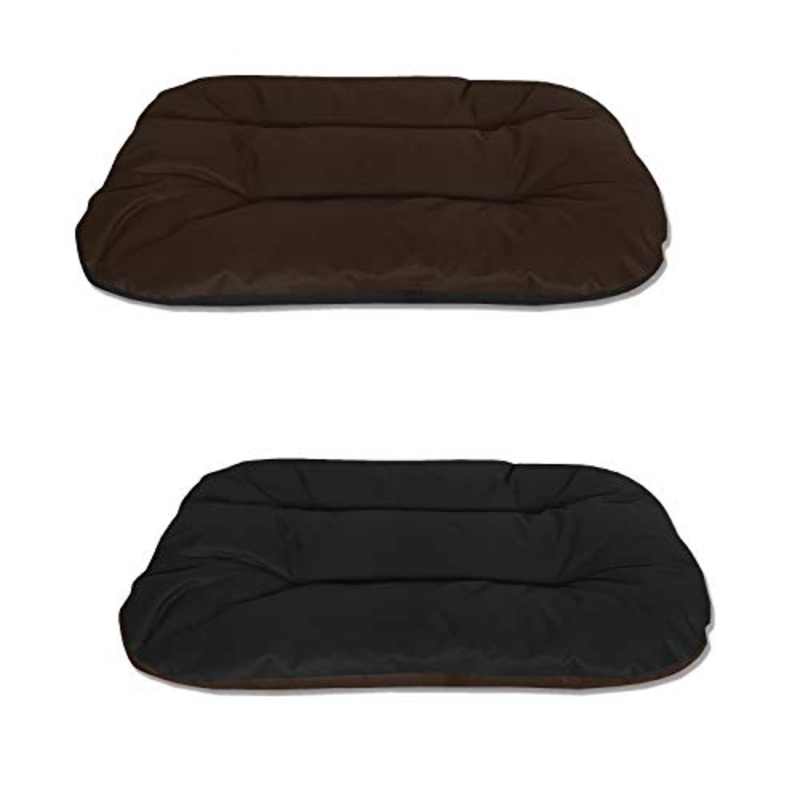 BedDog 2 in 1 Letto per Cane Rex L Fino a XXXL, 9 Colori a Scelta, Cuscino, Divano, Cestino per Cane, Marrone/Nero L