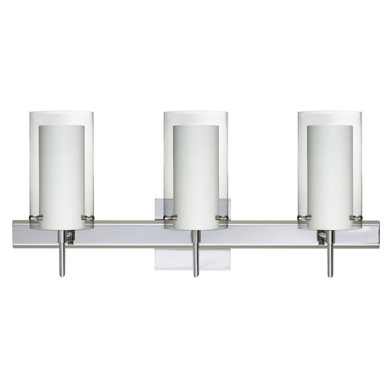 Besa 3SW-C44007-CR-SQ Pahu Three Light Wall Sconce Chrome (Discontinued)