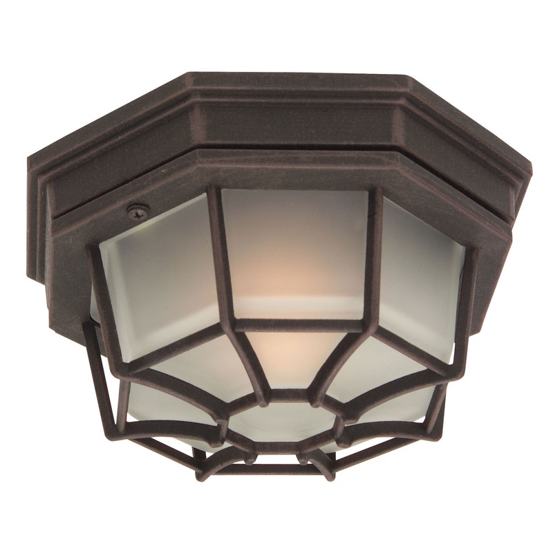 Craftmade Z390-RT Bulkheads One Light Flushmount Rust (Discontinued)