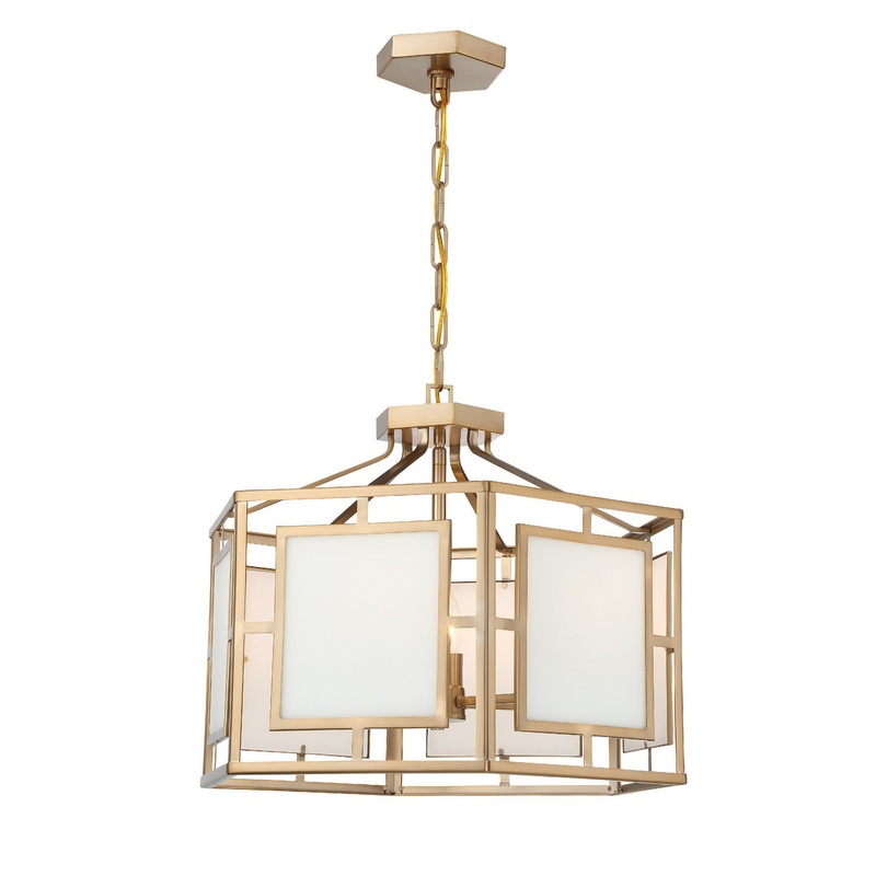 Crystorama HIL-995-VG Hillcrest Six Light Chandelier Vibrant Gold