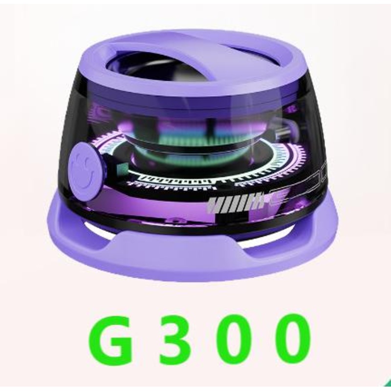 G300 Magnetic Suction Bluetooth Speaker – RGB Lights, 40mm Driver, 6H Playtime(Purple)