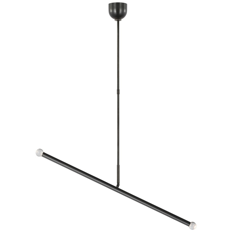 LED Linear Chandelier from the Rousseau Collection in Bronze Finish by Visual Comfort Signature