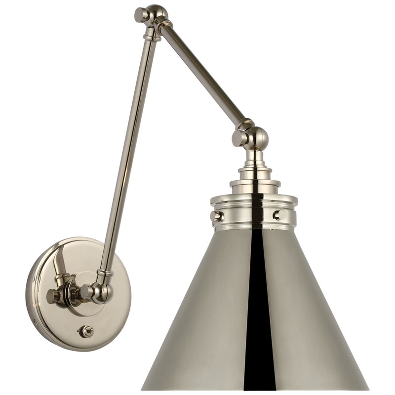 LED Wall Sconce from the Parkington Collection in Polished Nickel Finish by Visual Comfort Signature