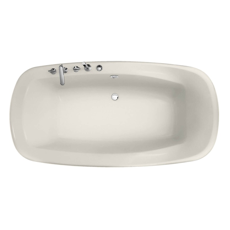 MAAX 101318-000-007 Eterne 7242 Acrylic Drop-in Center Drain Bathtub in Biscuit
