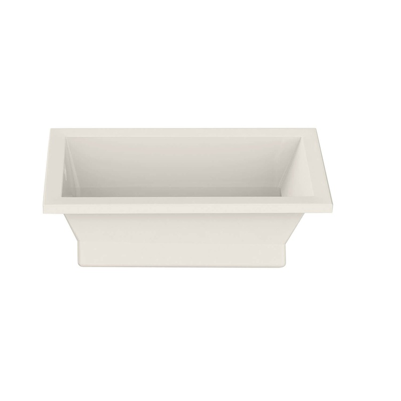 MAAX 102786-054-007 Aiiki 7236 Acrylic Drop-in End Drain Hydrofeel Bathtub in Biscuit