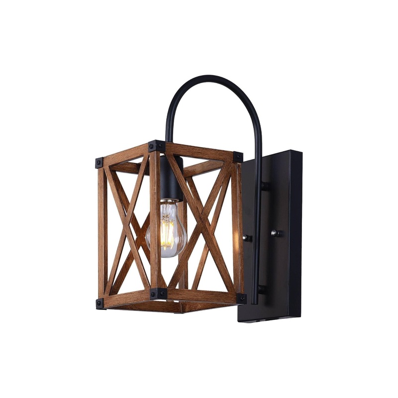 Marini Sconce Wood Grain Brown