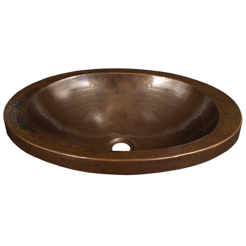 Native Trails CPS243 Hibiscus Drop-in Bathroom Sink, Antique Copper (Showroom Display)