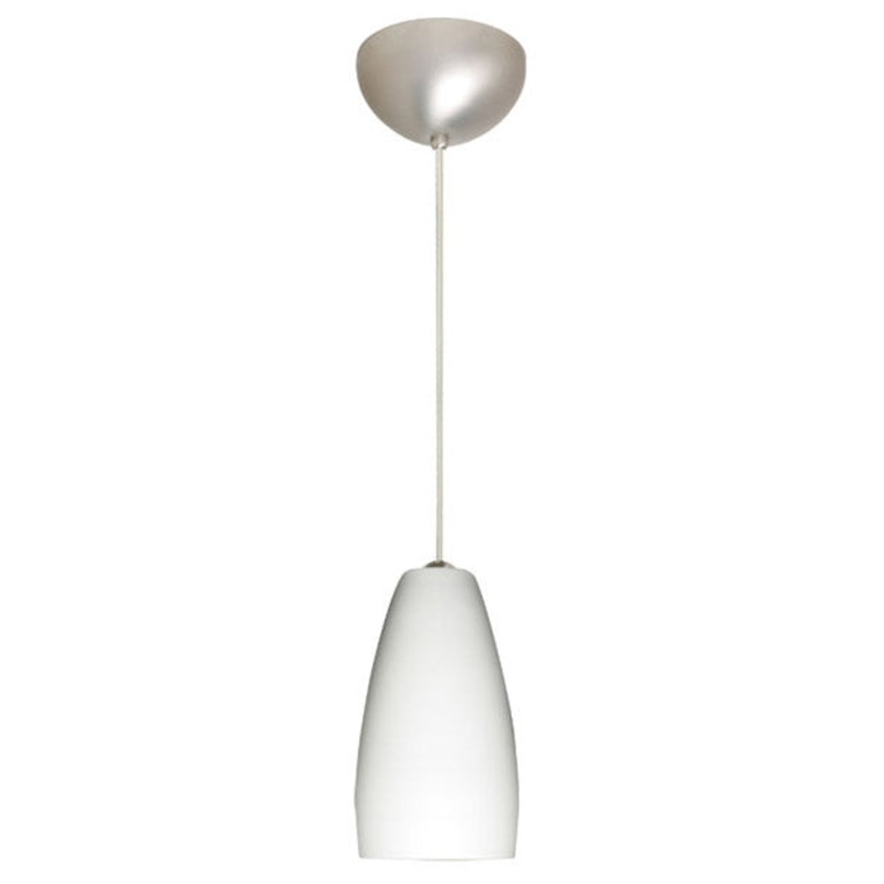 One Light Pendant from the Chrissy Collection in Satin Nickel Finish by Besa