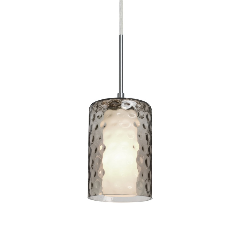 One Light Pendant from the Esa Collection in Satin Nickel Finish by Besa