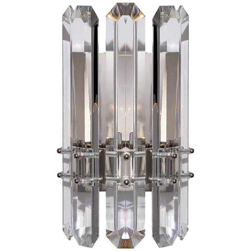 One Light Wall Sconce from the Bonnington Collection in Polished Nickel Finish by Visual Comfort Signature