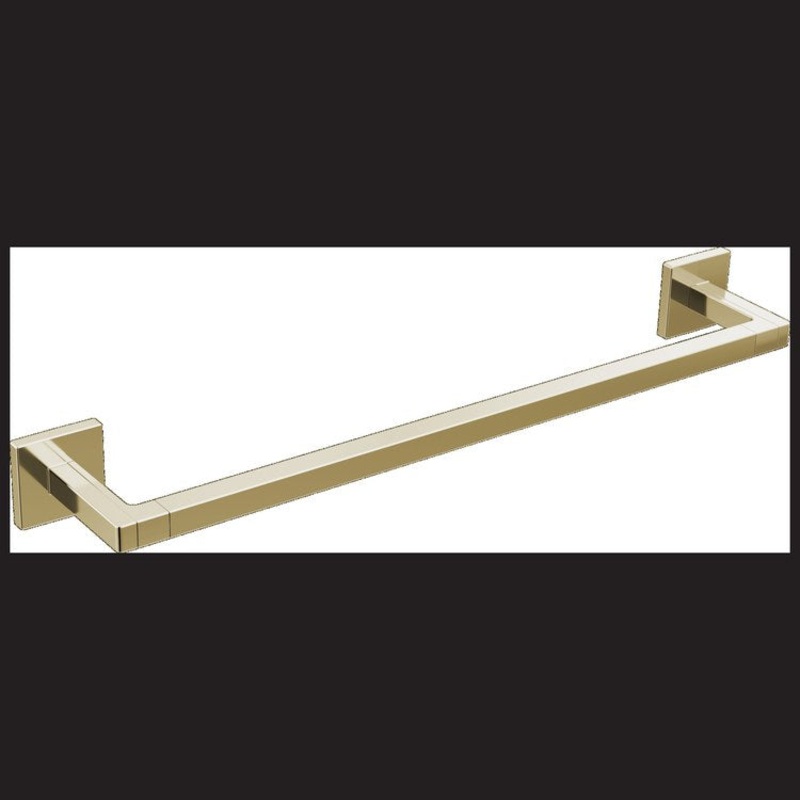Towel Bar Frank Lloyd Wright 18 Inch Single Brilliance Polished Nickel Metal 3-5/16 Inch