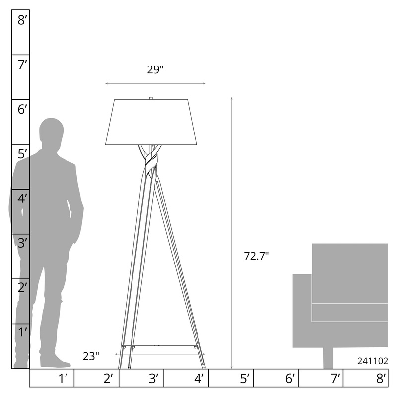 Tryst Floor Lamp Black White