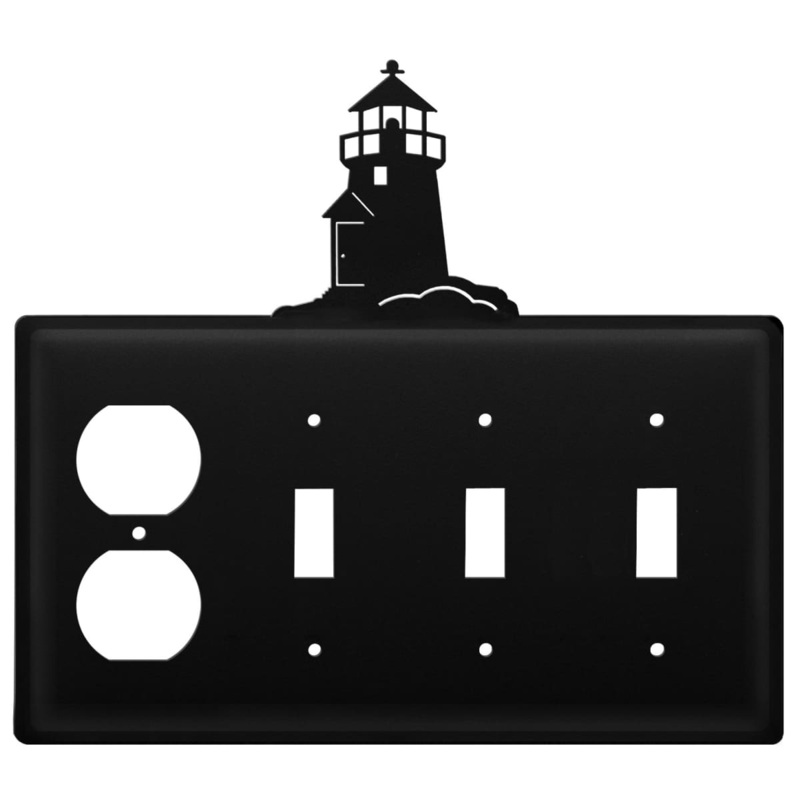 Village Wrought Iron EOSSS-10 Quad Lighthouse Single Outlet and Triple Switch Cover CUSTOM Product