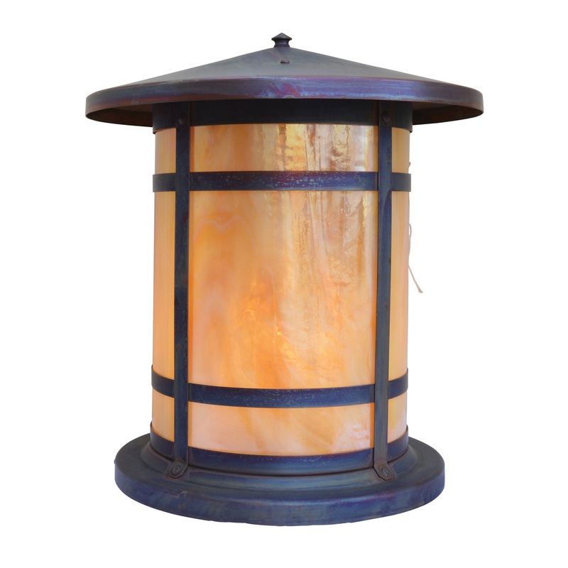 Arroyo BC-14LGW-RC Berkeley One Light Column Mount Raw Copper