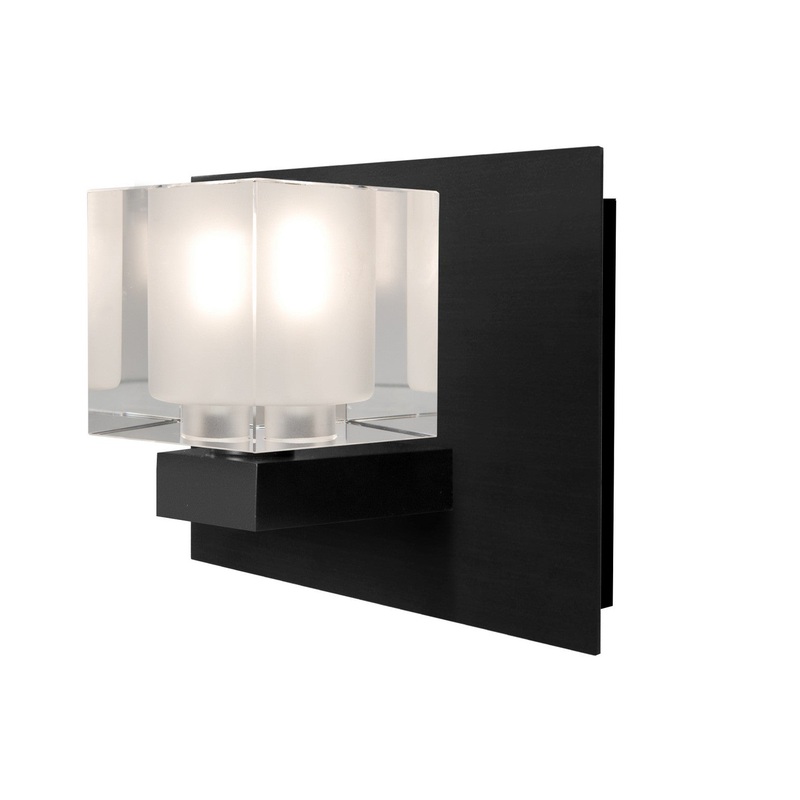 Besa 1WF-BOLOFR-BK Besa Bolo Vanity One Light Wall Sconce Black