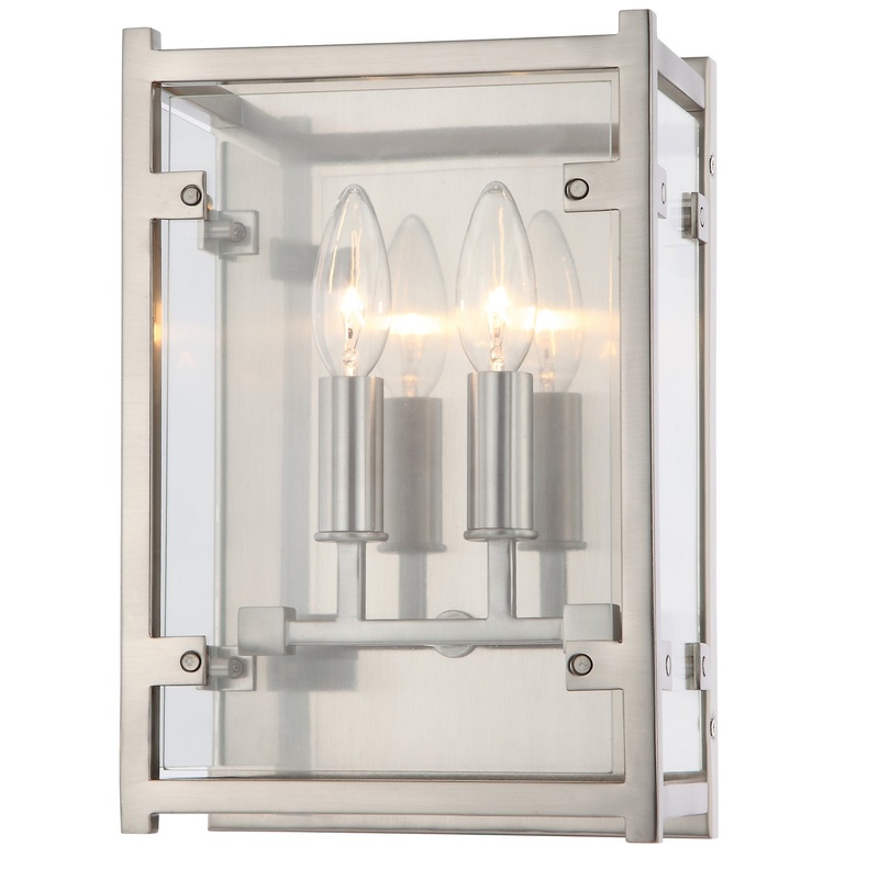 Crystorama DAN-8792-BN Danbury Two Light Wall Sconce Brushed Nickel