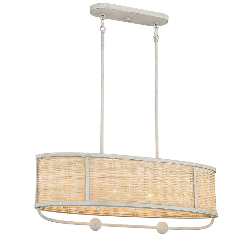Four Light Chandelier from the Comparelli Collection in Off White Finish by Eurofase