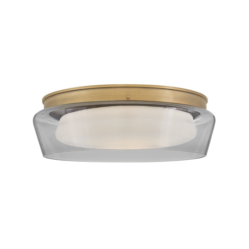 LED Flush Mount from the Demi Collection in Heritage Brass Finish by Fredrick Ramond
