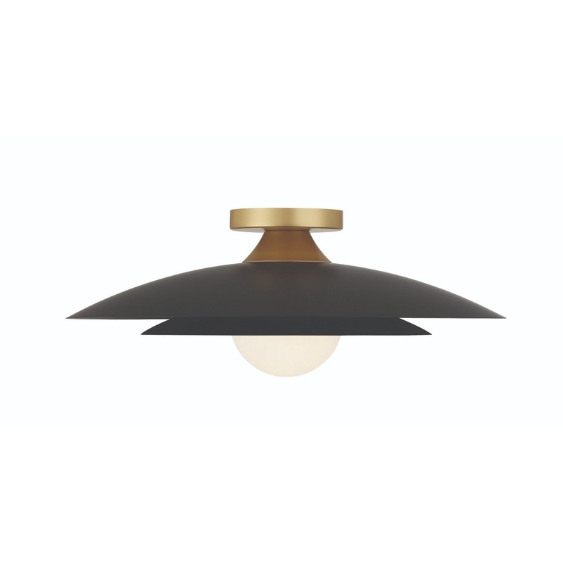 LED Flush Mount from the Welsh Collection in Black Finish by Eurofase