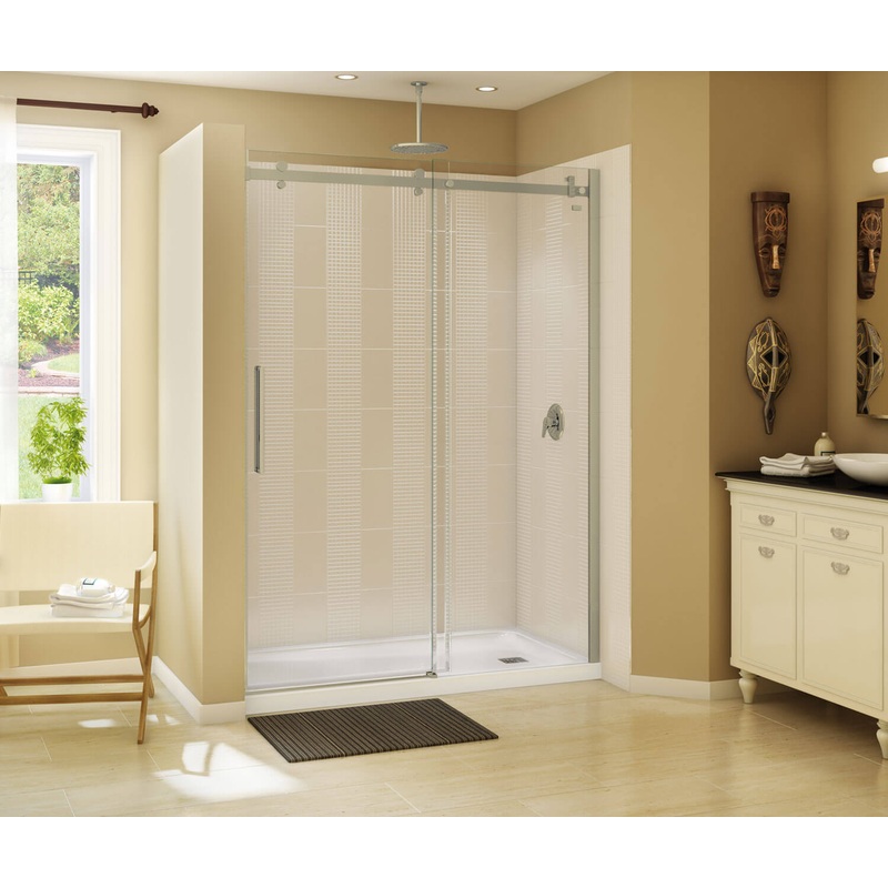 MAAX 106012-000-001-002 Olympia Square 6032 Acrylic Alcove or Corner Shower Base in White with Right-Hand Drain