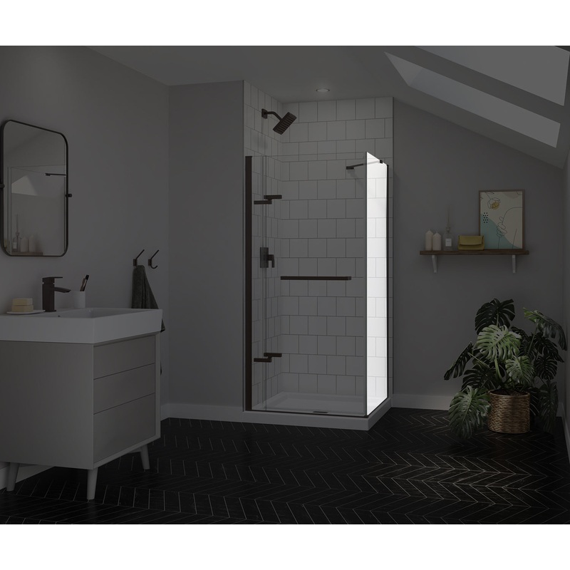 MAAX 139583-900-173-000 Reveal Sleek 71 Return Panel for 36 in. Base with Clear glass in Dark Bronze